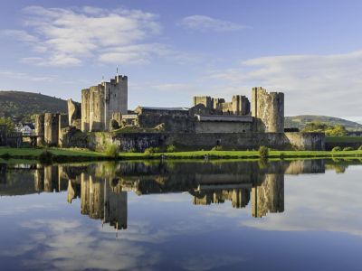 Outside view of Caerphilly Castle